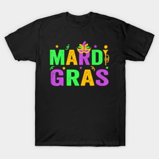 Mardi Gras  Women Men Mardi Gras Kids Mardi Gras Beads T-Shirt